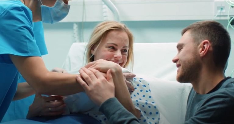 Woman just given birth